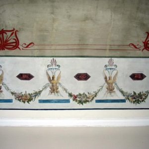 Piano nobile – particolare del soffitto decorato a Grottesche.